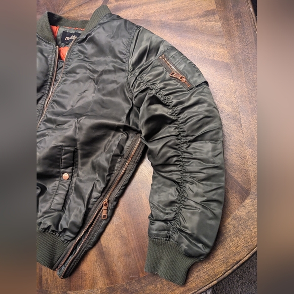 Madden Olive Green Bomber Jacket Size XL - Picture 11 of 12